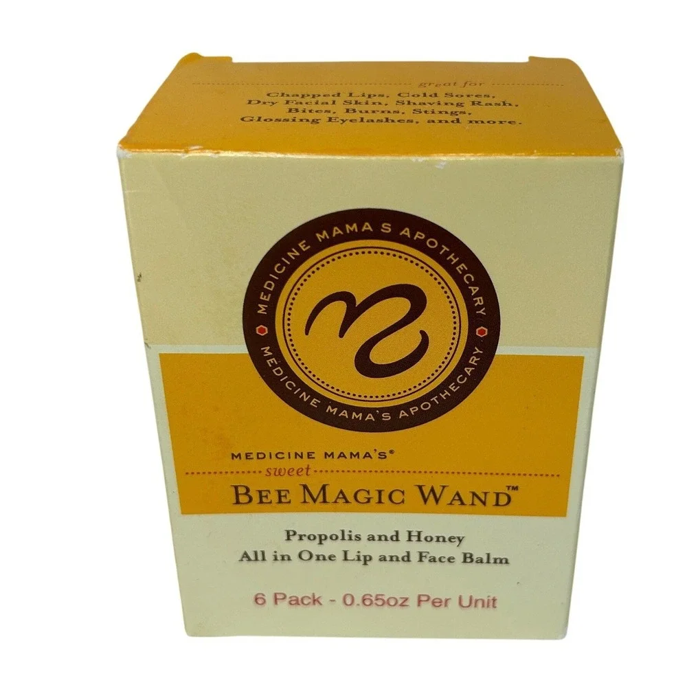 Medicine Mama's Apothecary Sweet Bee Magic Wand Lip and Face Balm 6 Pack 0.65oz